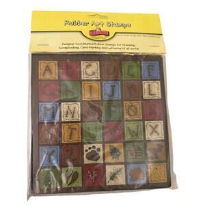 DJ Inkers Moose Mount Alphabet Stamp Stamp Set 36 Pc Rustic Cabin Bear Moose